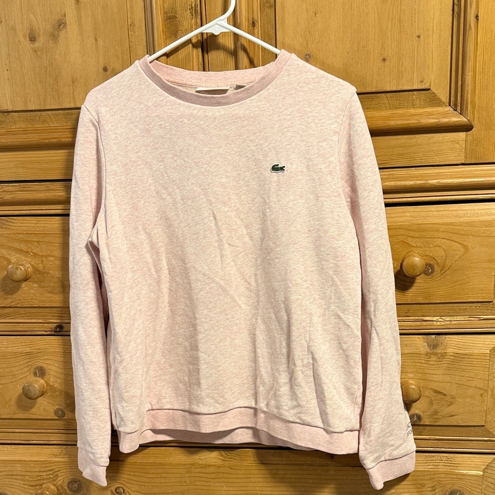 Lacoste Women's Light Pink Crew Neck Sweater